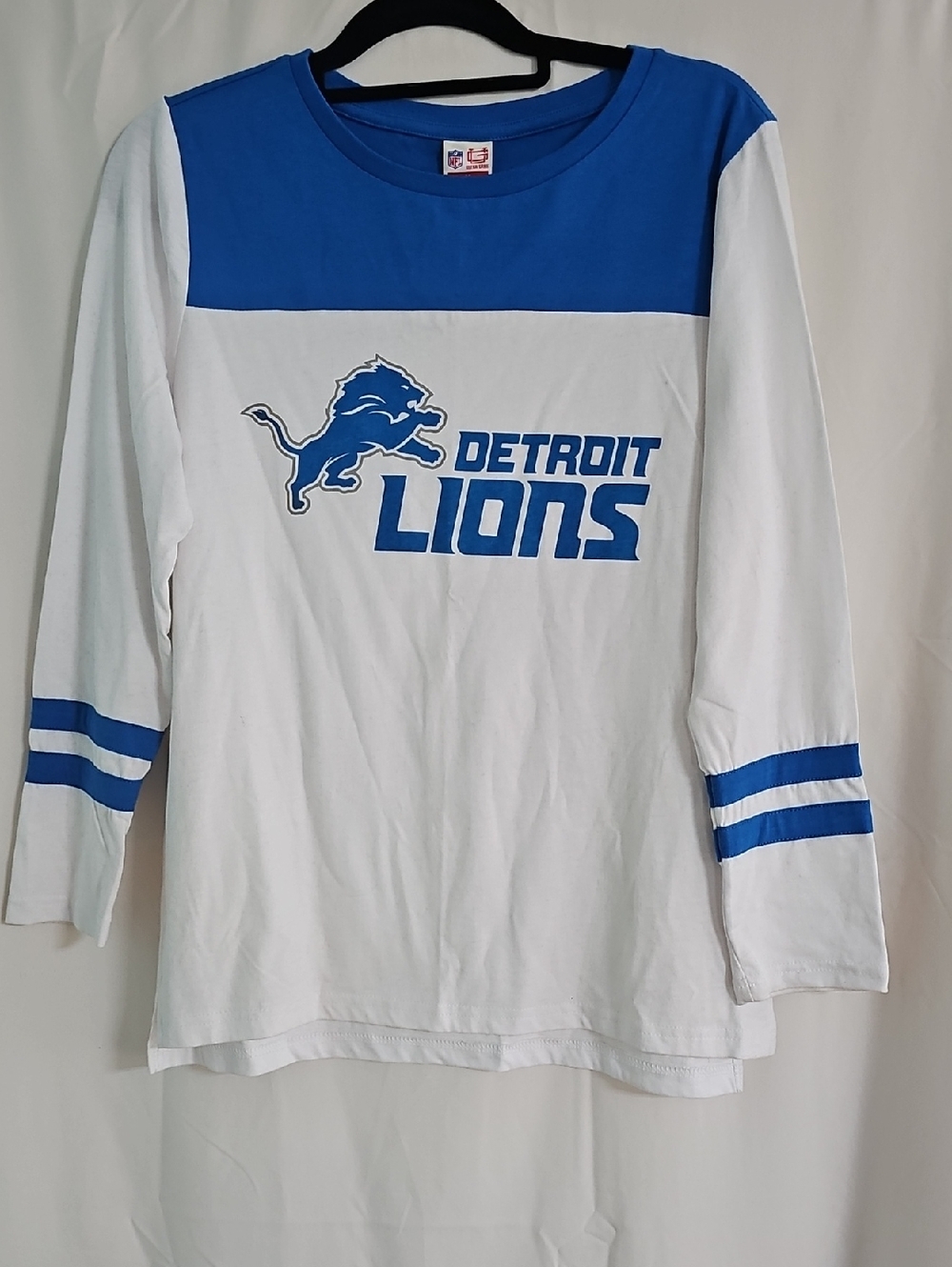 Detroit Lions Blue & White Long Sleeve Shirt